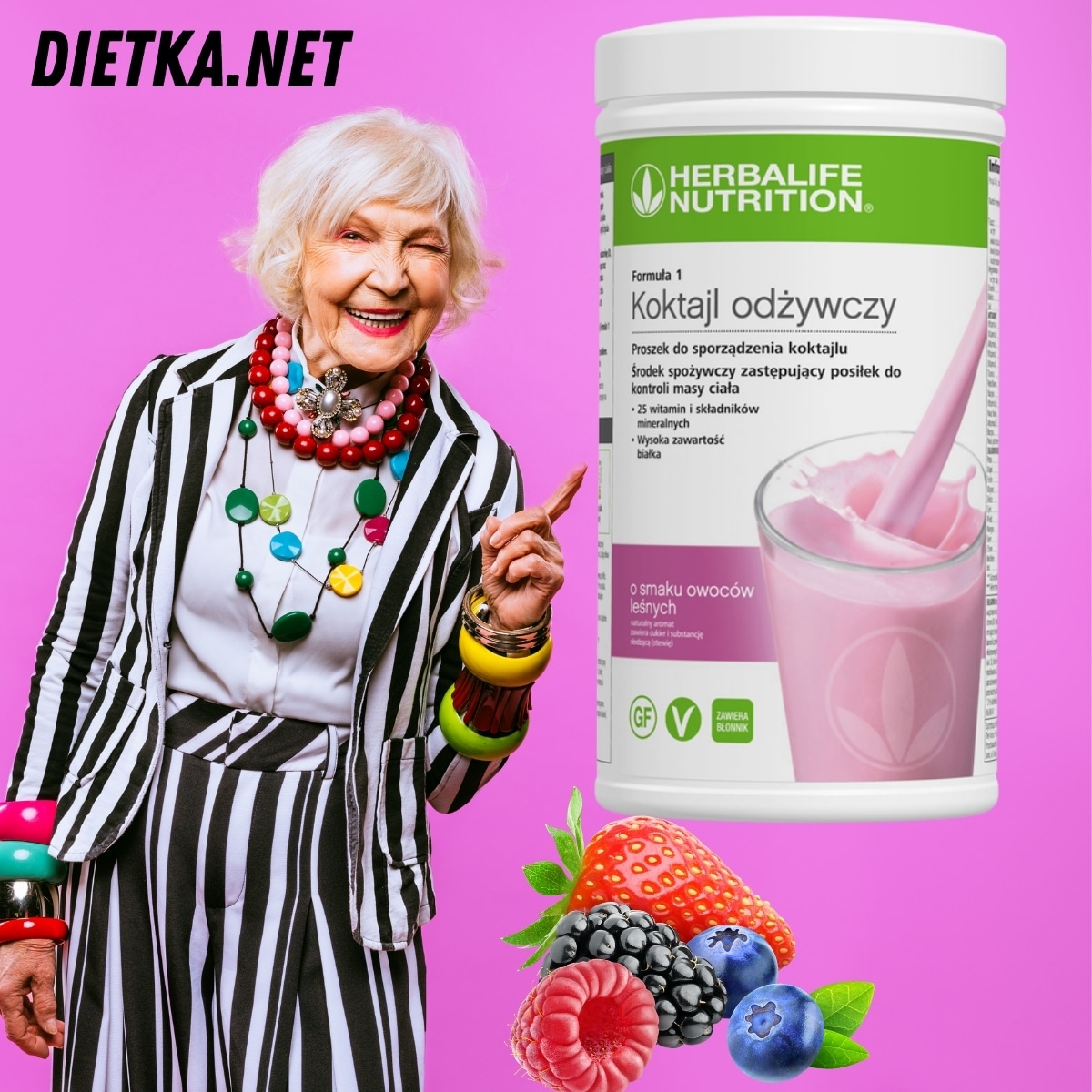 KOKTAJL HERBALIFE OWOCE LEŚNE - Formuła 1 Koktajl odżywczy o smaku owoców leśnych 550 g