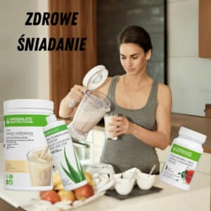 Zdrowe śniadanie zestaw Herbalife Duży Koktajl aż 30 porcji, Herbatka i Aloes