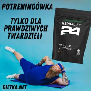 potreningowy koktajl proteinowy shake po treningu regeneracja po siłowni najlepszy koktajl potreningowy białko z węglowodanami po treningu H24 Rebuild Strength Czekoladowy